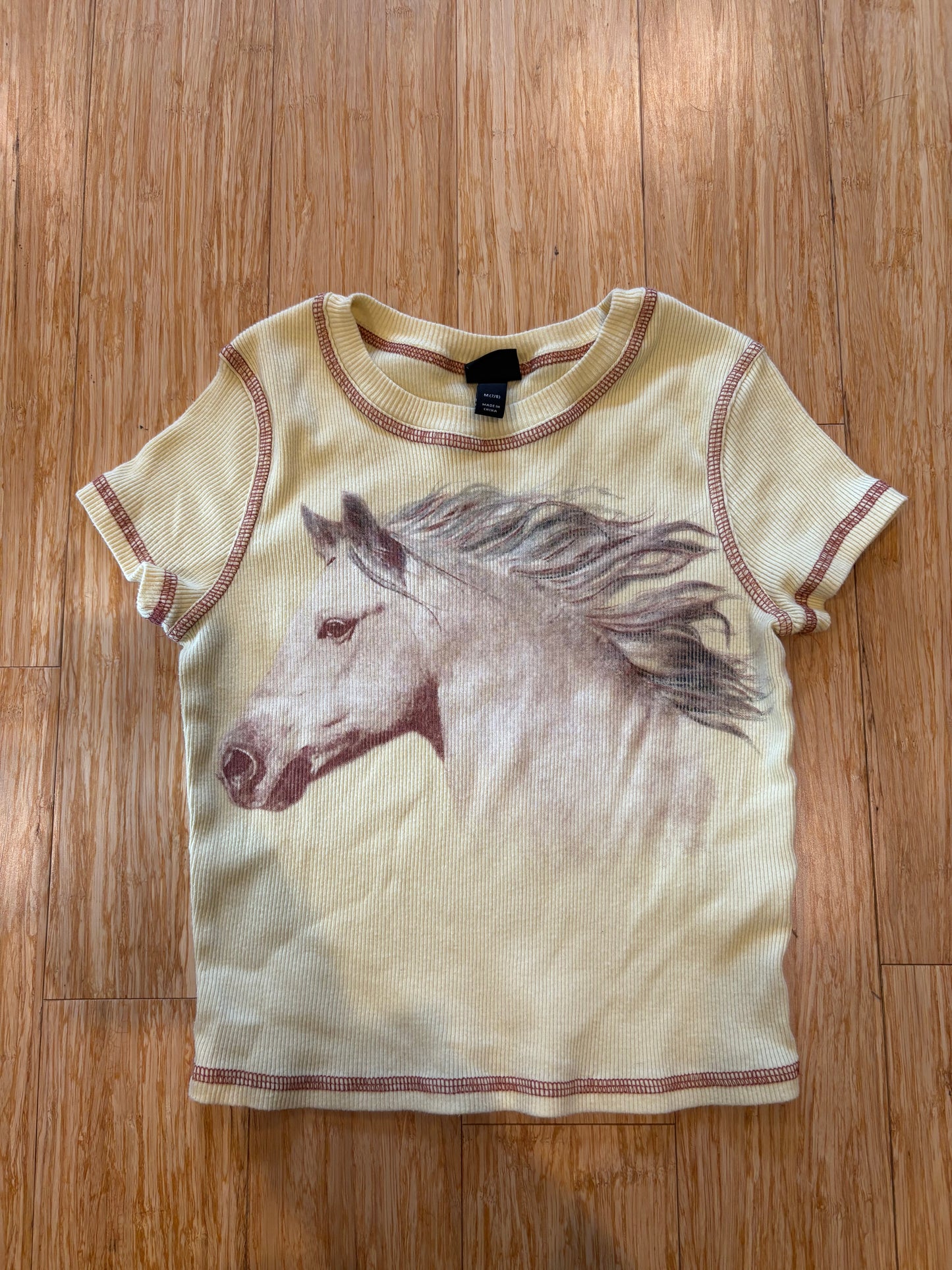 Girl's Art Class Horse Tee - Size 7/8