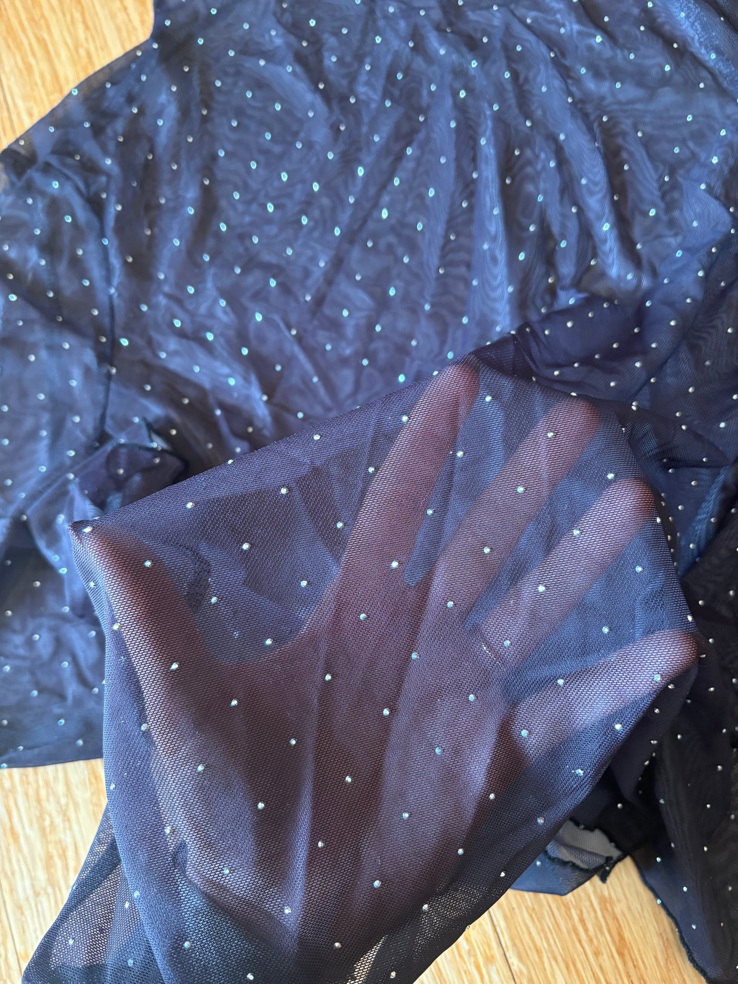 Women's Mesh + Rhinestone Shirt - Size L