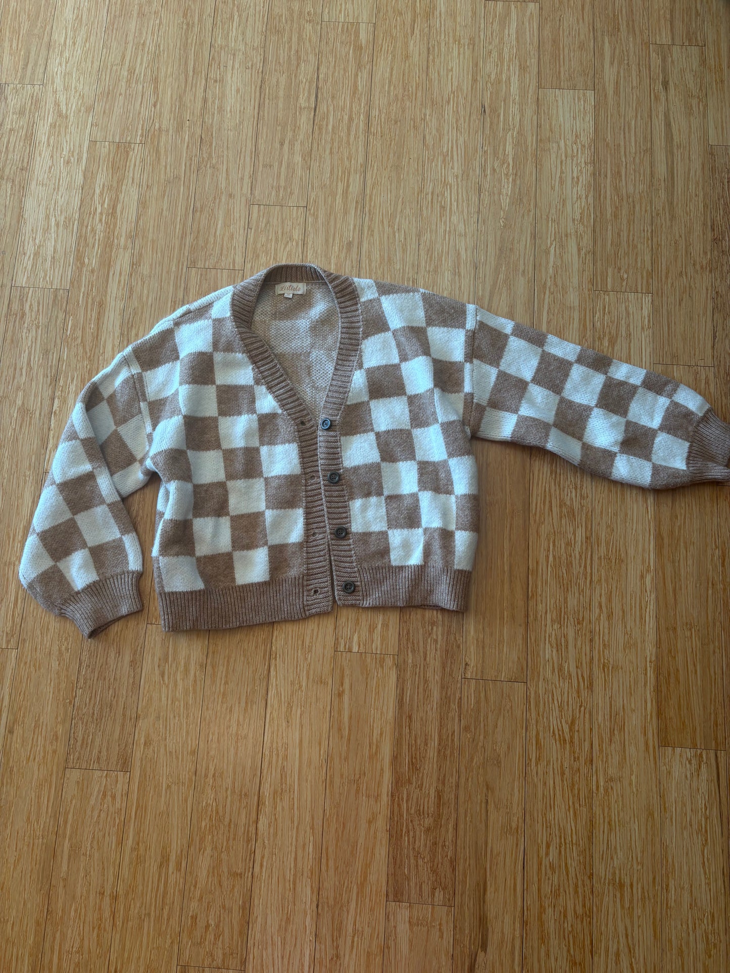 Women's Boutique Oversized Checkered Cardigan - Size L