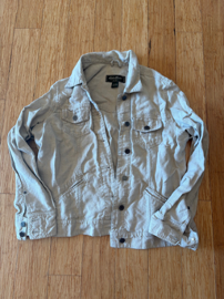 Women's Eddie Bauer Linen Khaki Button Down Jacket - Size L