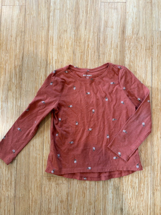 Girl's Old Navy Long Sleeve Floral Shirt - Size 6/7