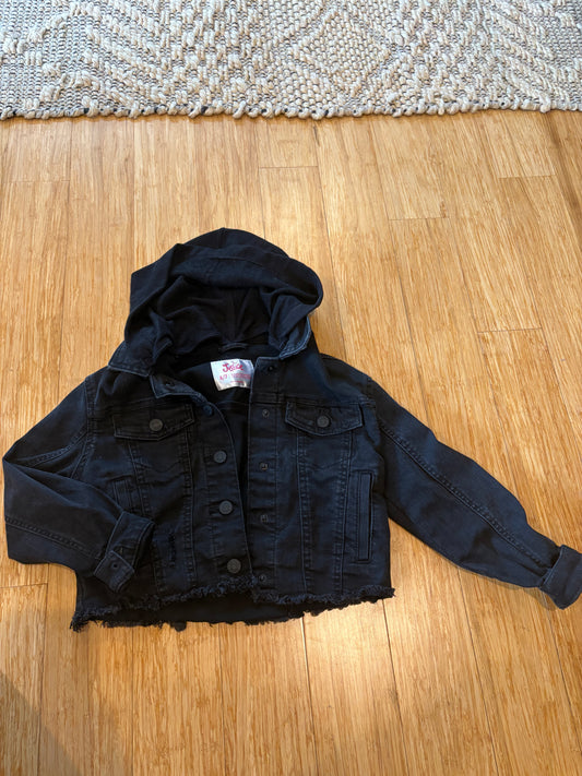 Girl's Justice Hooded Jean Jacket - Size 6/7