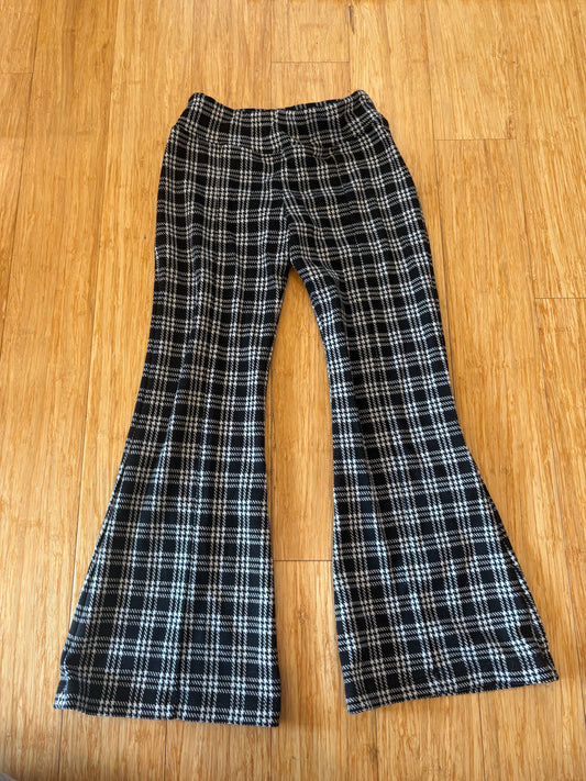 Girl's Art Class Plaid Flare Pants - Size 6/7