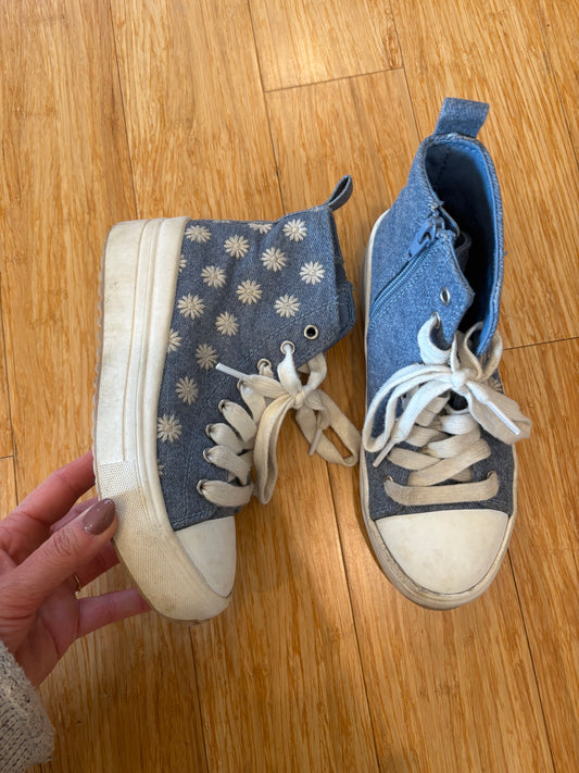 Girl's Art Class Floral High Top Sneakers - Kid's Size 2