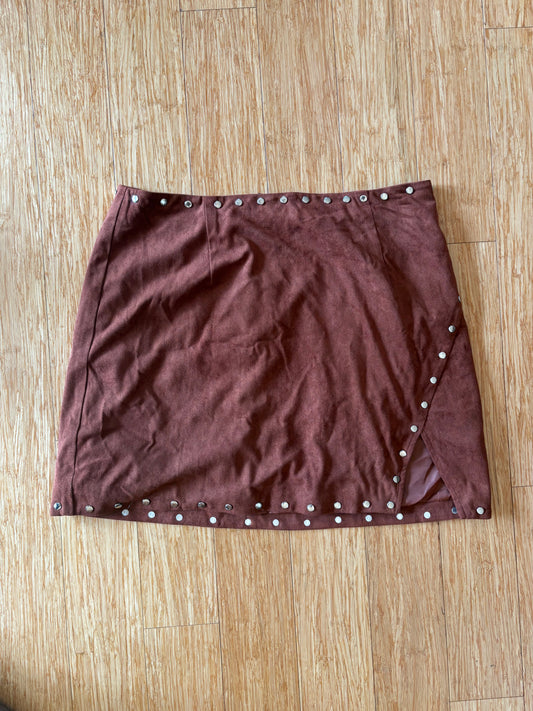 Women's Lulu's Suede Mini Skirt - Size XL