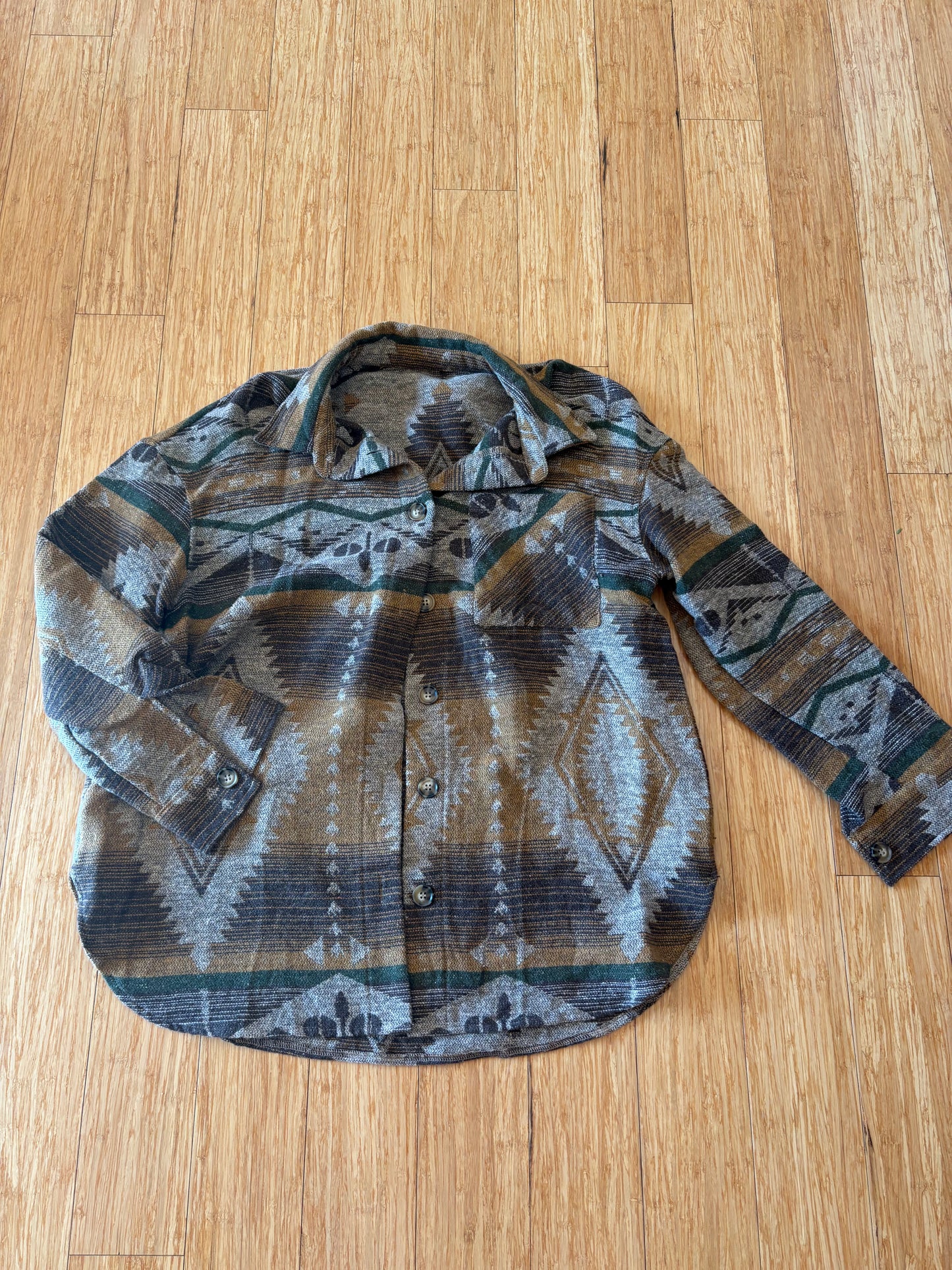 Women's Oversized Western Shacket - Size L