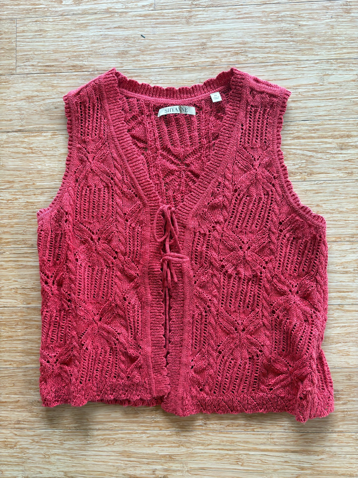 Women's Boot Barn Shyanne Knitted Tie Front Vest - Worn Once - Size M
