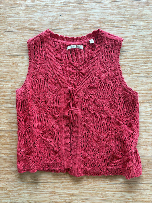 Women's Boot Barn Shyanne Knitted Tie Front Vest - Worn Once - Size M