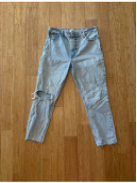 Women's A+F Raw Hem Distressed Jeans - Size 12